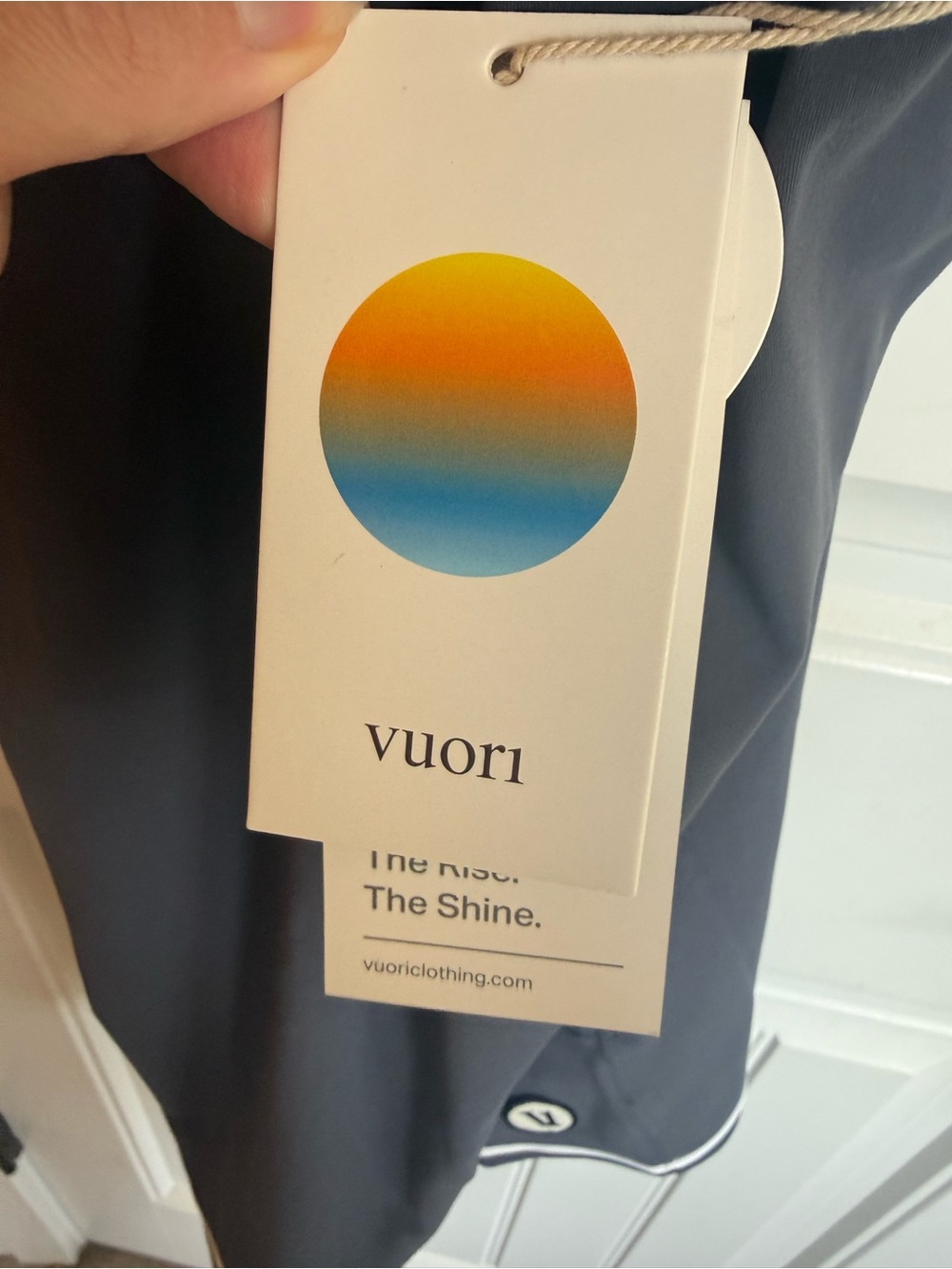 NWT Small Vuori Slate Gray Athletic Mini Dress with White Trim - Picture 6 of 9